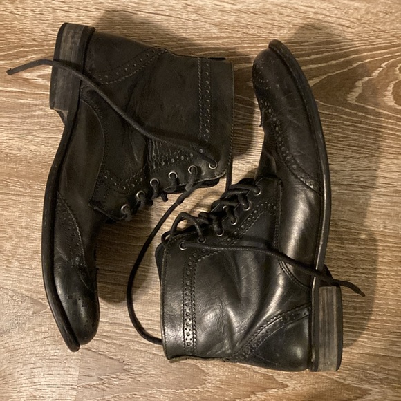 Studio ink black leather men’s dress boots size 9 - Picture 3 of 6